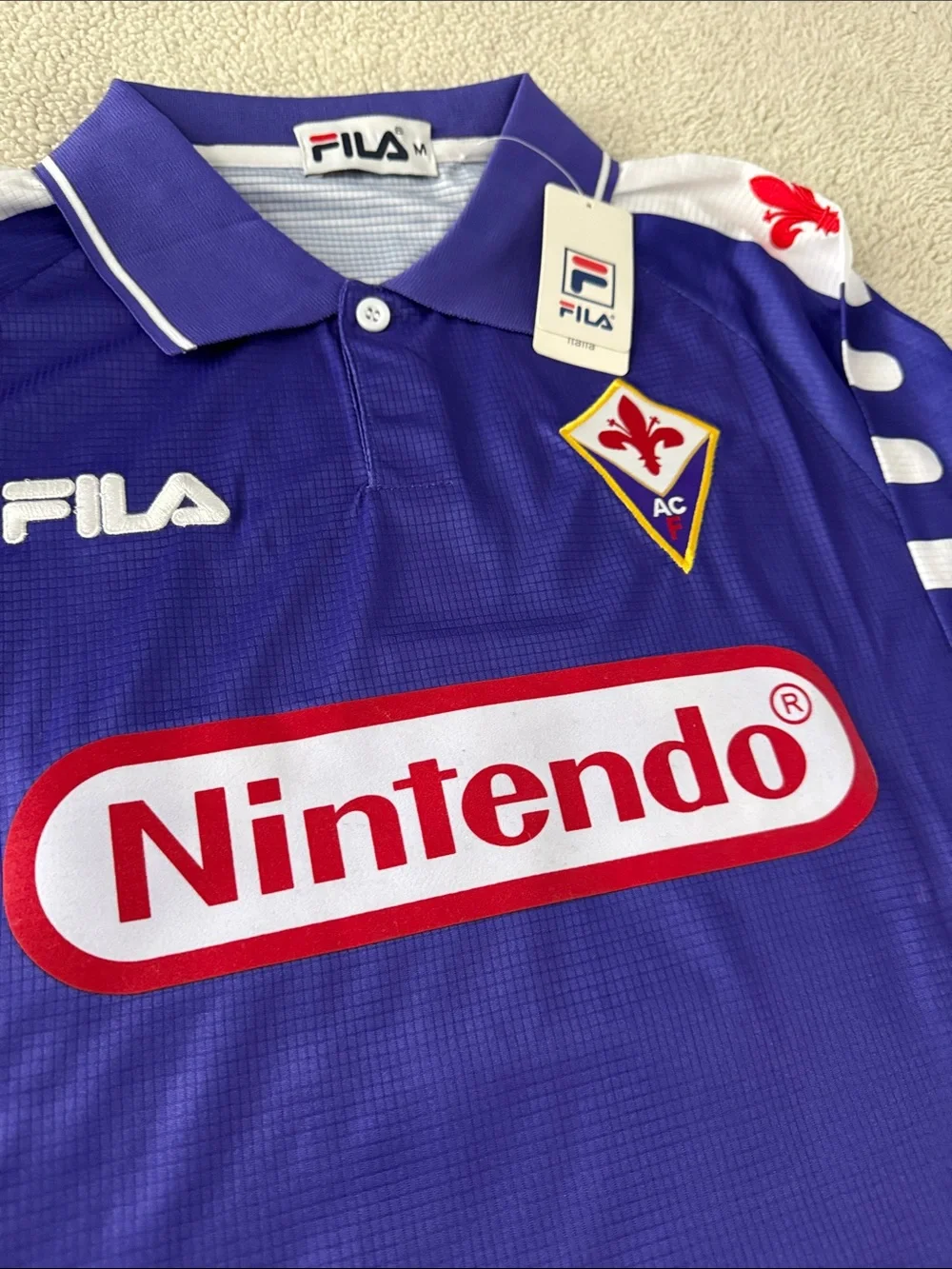 RARE AFC Fiorentina 🇮🇹 #8 Dunga 1998-99 Serie A FILA Long Sleeve Jersey - Picture 7 of 9